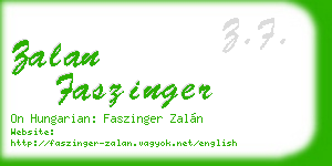 zalan faszinger business card